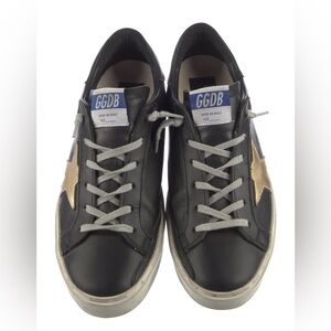 Golden Goose Black Sneakers with Gold Star